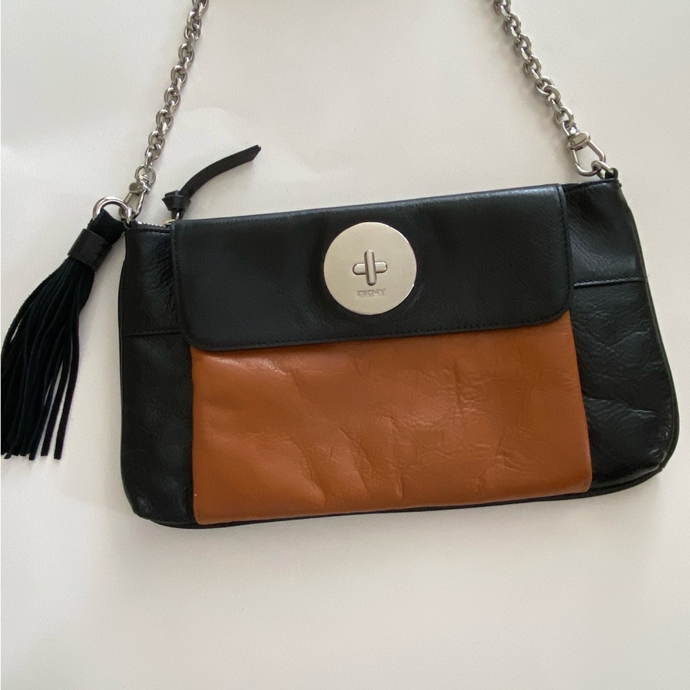 Chic DKNY Genuine Leather handbag or large Clutch